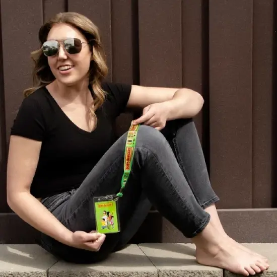 Bob's Burgers Logo and Cheeseburger Anatomy Lanyard Clear ID Badge Holder image {5}