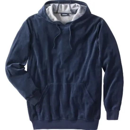 KingSize Men's Big & Tall Velour Long-Sleeve Pullover Hoodie image {5}