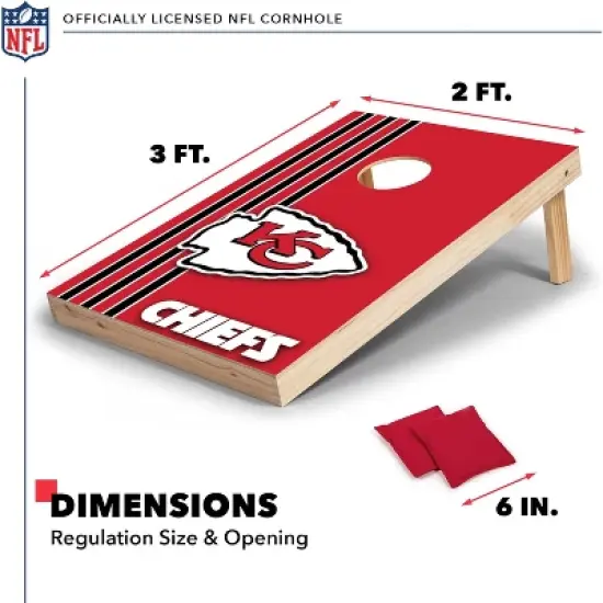 NFL Kansas City Chiefs 2'x3' Wood Cornhole Set image {5}