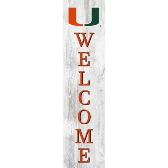 NCAA Miami Hurricanes 48" Welcome Leaner image {3}