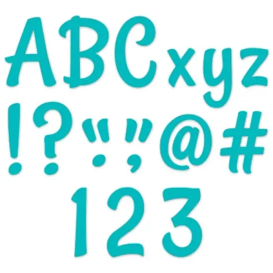 Creative Teaching Press&reg; Stylish Turquoise 4" Designer Letters, 235/Pack image {3}