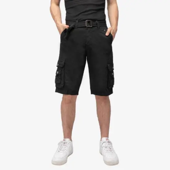 X RAY Men's Belted 12.5" Inseam Knee Length Cargo Shorts (Big & Tall) image {5}