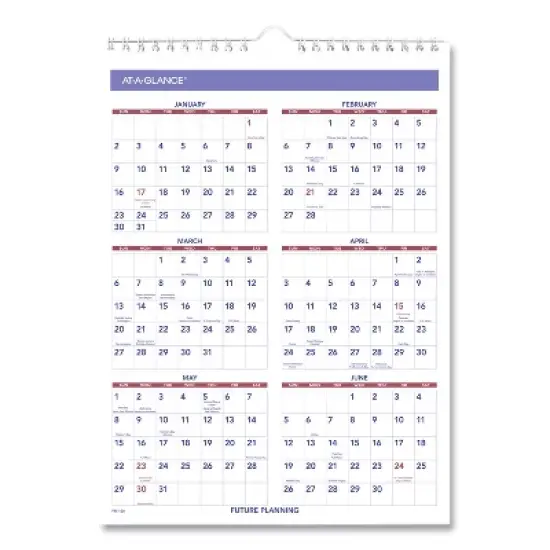 Monthly Wall Calendar with Ruled Daily Blocks, 8 x 11, White Sheets, 12-Month (Jan to Dec): 2026 image {1}