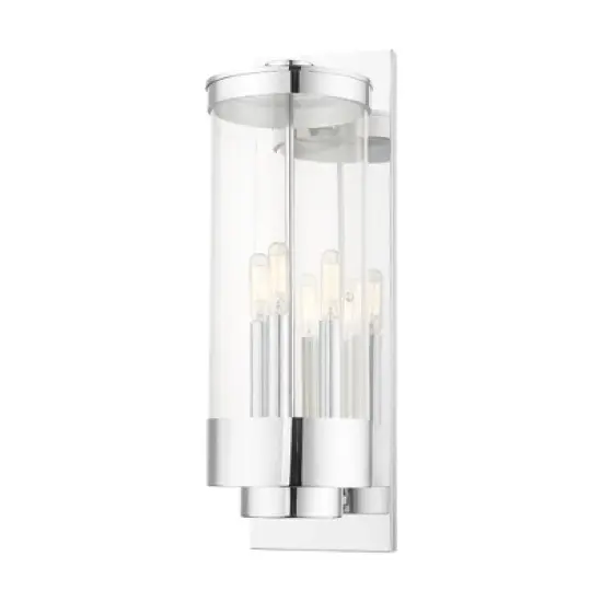 Livex Lighting Hillcrest 3 - Light Wall Light in  Polished Chrome image {2}