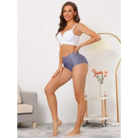 Allegra K Women's Tummy Control Unlined High-Waisted Breathable Hipster Underwear image {4}