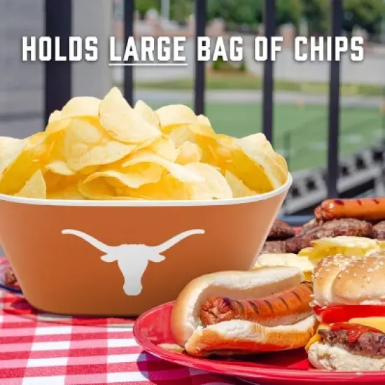 NCAA Texas Longhorns Serving Bowl: Melamine Rounded Square Dish, 15 Volume Capacity image {4}