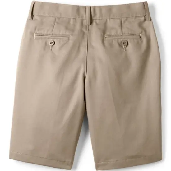Lands' End School Uniform Boys Cotton Plain Front Chino Shorts image {1}