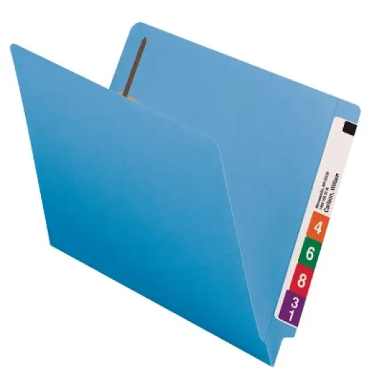 Smead End Tab Fastener File Folder, Shelf-Master  Reinforced Straight-Cut Tab, 2 Fasteners, Letter Size, 50 per Box image {5}