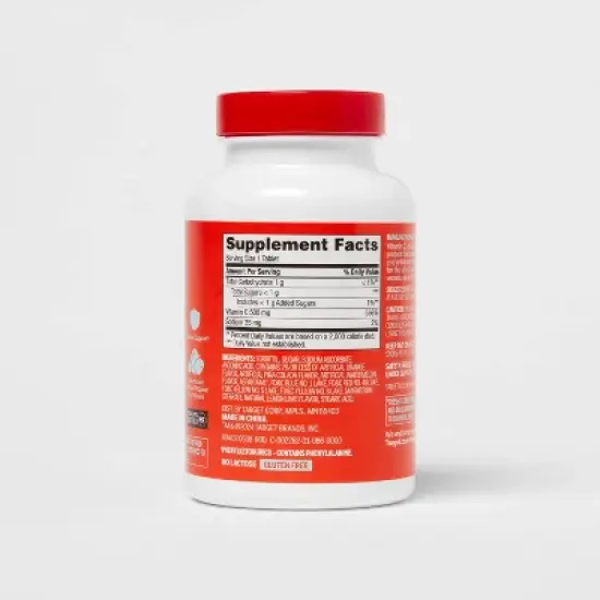 Vitamin C Chewable Tablets - Tropical Fruit - 100ct - up&up&trade; image {2}