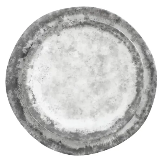 Gibson Elite Organic Decal 16 Piece Melamine Dinnerware Set in Gray image {2}