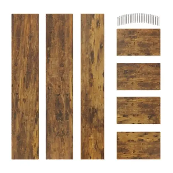 31.5" x 15.7" Rustic Floating Triple Cubby Shelf - Danya B. image {5}