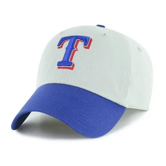 MLB Texas Rangers Two Tone Clean Up Hat: Adjustable Cotton Baseball Cap image {2}