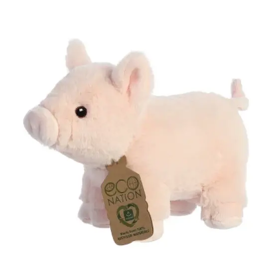 Aurora Medium Pig Eco Nation Eco-Friendly Stuffed Animal Pink 9.5" image {1}