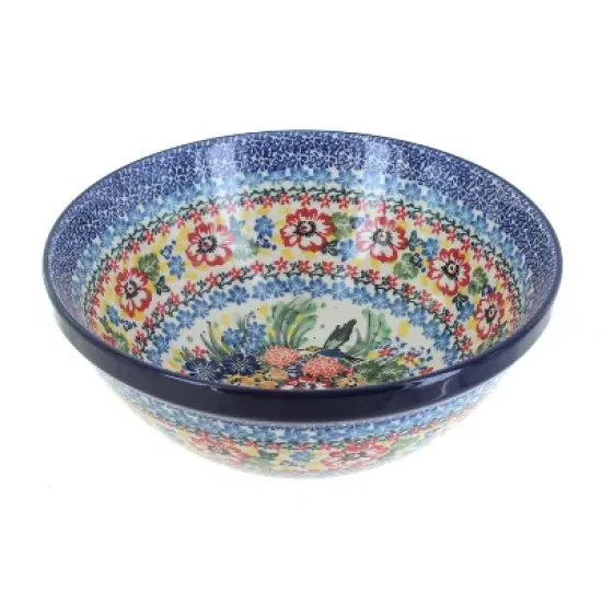 Blue Rose Polish Pottery 56 Ceramika Medium Serving Bowl image {4}