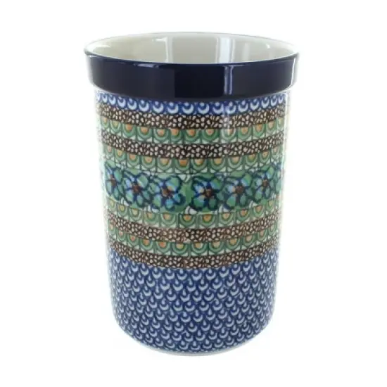 Blue Rose Polish Pottery 169 Ceramika Artystyczna Utensil Jar image {7}