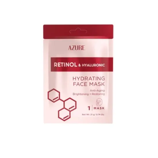 Azure Skincare Retinol and Hyaluronic Sheet Mask - 5ct image {1}