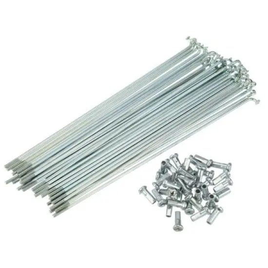 Unique Bargains 14G J Bend Bicycle Steel Spokes 36 Pcs image {8}