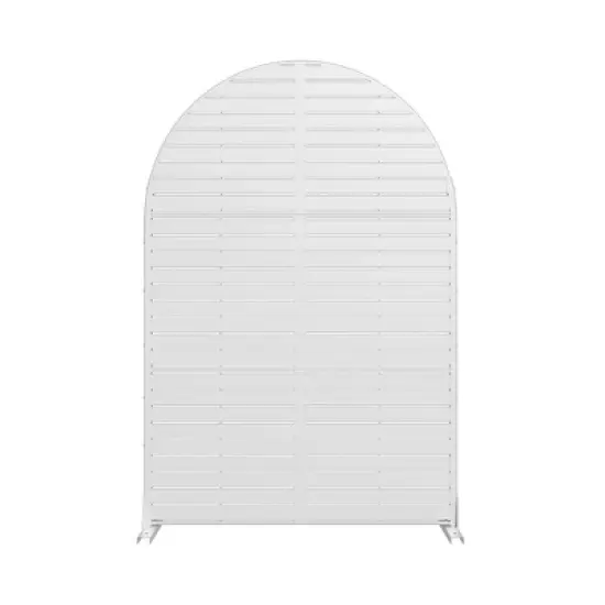 Lirago 72 in. Galvanized Metal Outdoor Privacy Screens Garden Outdoor Fence White image {5}