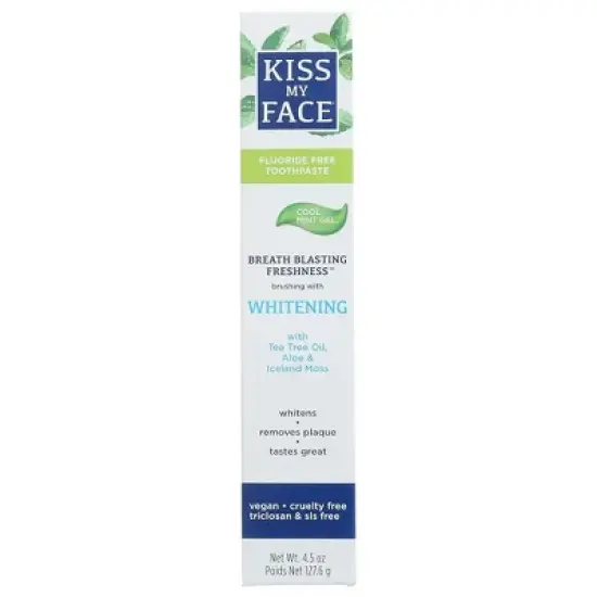 Kiss My Face Fluoride-Free Whitening Toothpaste - 4.5 oz image {2}