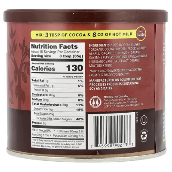 Equal Exchange, Organic, Spicy Cocoa with Chili & Cinnamon, 12 oz image {1}