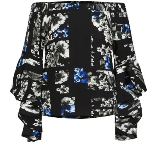 Women's Plus Size Mabel Top  - Caged In | CITY CHIC image {2}