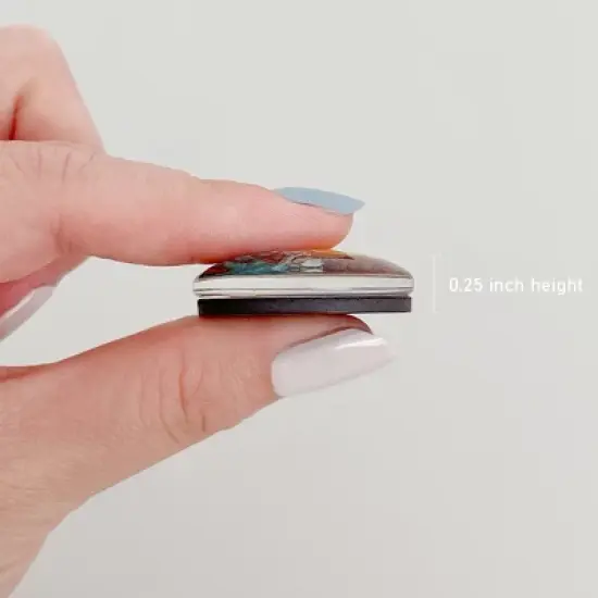 Wrapables Crystal Glass Magnets, Refrigerator Magnets for Office Whiteboards, Cabinets, Lockers (Set of 12), Famous Paintings image {3}