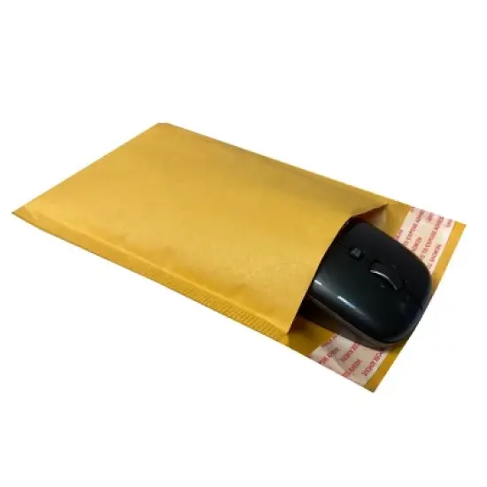 UOFFICE Pack of 500 Bulk Kraft Bubble Mailers 4" x 8" - #000 Self-Seal Padded Envelopes image {7}