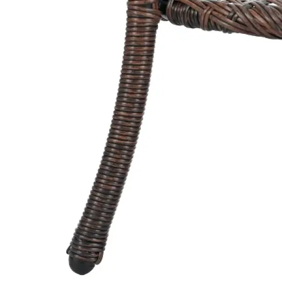 3-PCS Patio Conversation Set Outdoor Leisure Set Furniture Set with 2 Rattan Chairs & Glass Round Table for Patios, Balconies, Courtyard -ModernLuxe image {15}