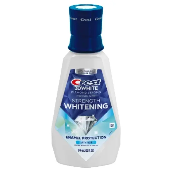 Crest 3D White Strength Whitening Mouthwash - Alcohol Free - Contains Fluoride - Arctic Fresh - 946ml image {12}