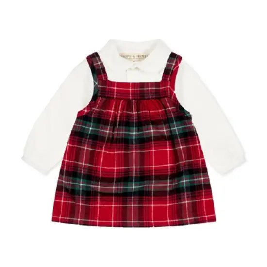 Hope & Henry Layette Baby Girl Long Sleeve Bodysuit and Jumper Set, Infant image {5}