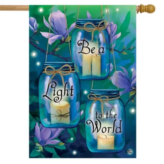 Be A Light To The World Spring House Flag Inspirational 28" x 40" Briarwood Lane image {1}
