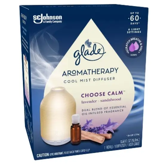 Glade Aromatherapy Cool Mist Diffuser Air Freshener - Choose Calm - 0.56 fl oz image {9}