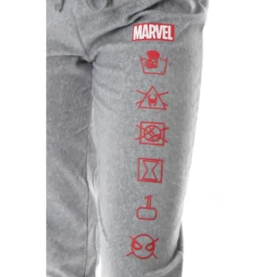 Marvel Comics Women's Juniors' Avengers Brick Logo Jogger Pajama Set image {4}