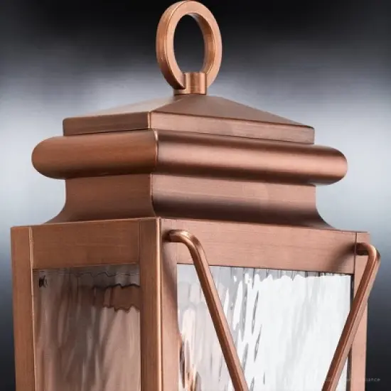 Urban Ambiance Luxury Vintage Outdoor Wall Sconce 17.875''H x 8''W,  Antique Copper Finish,  Buffalo Collection, UHP1410 image {4}