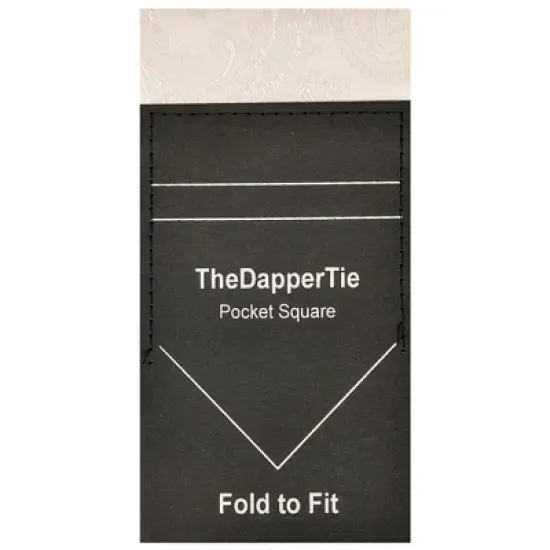 TheDapperTie - New Men's Paisley Flat Pre Folded Pocket Square on Card image {10}