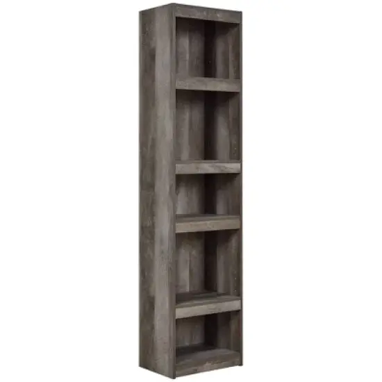 71.97" 5 Tier Wooden Pier with Adjustable Shelves - Benzara image {5}
