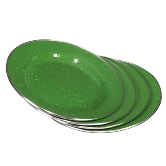 Stansport Enamel Camping Tableware Set 24 Pieces Green image {2}
