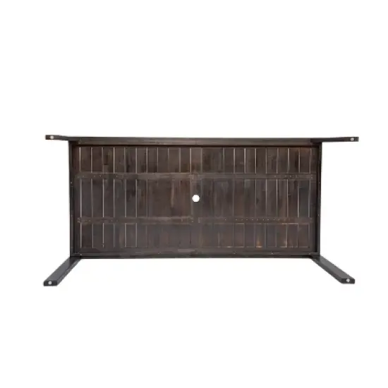 Whisen 7-Piece Wooden Patio Dining Set & Outdoor Dining Table and Chair Set with Removable Cushions and Built-in Umbrellla Hole image {8}