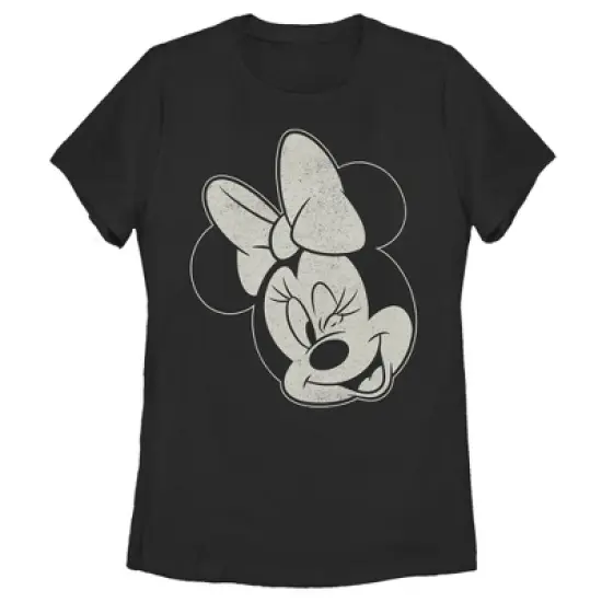Women's Mickey & Friends Distressed Minnie Wink T-Shirt image {3}