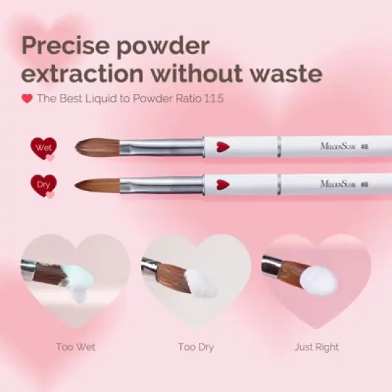 Acrylic Nail Brush Set (4Pcs) - White image {4}