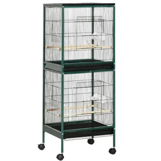 Resenkos Bird Cage, Bird Cages Habitat,Large Bird Cage for Wingspan, Bird Aviary Indoor with Multi-Door Design, Green image {11}