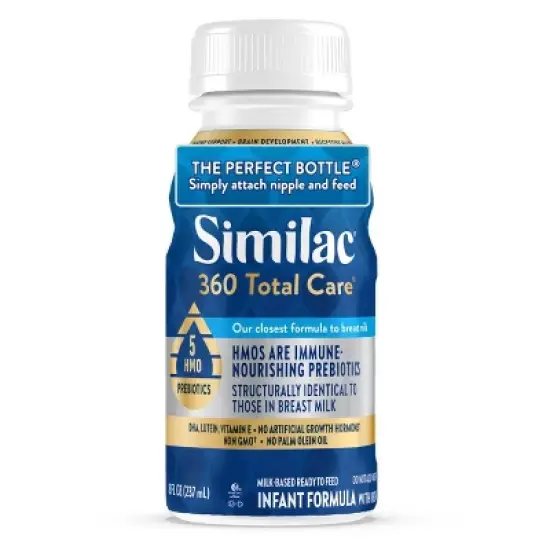 Similac 360 Total Care Non-GMO Ready to Feed Infant Formula Bottles - 8 fl oz Each/6ct image {3}