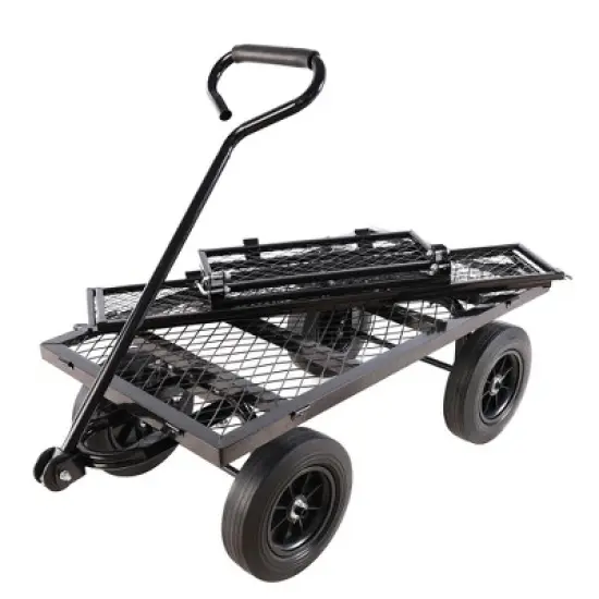 JANSNO Multi-Functional Garden Cart with Spacious Bed, Solid Tires for Gardening/Farming/Yard/Home Tasks image {2}