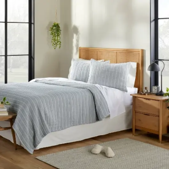 Alternating Stripe Matelass&eacute; Coverlet - Hearth & Hand&trade; with Magnolia image {3}