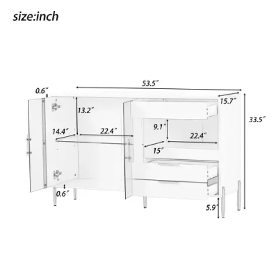 Modern Storage Cabinets with Acrylic Doors and Adjustable Shelves-ModernLuxe image {2}