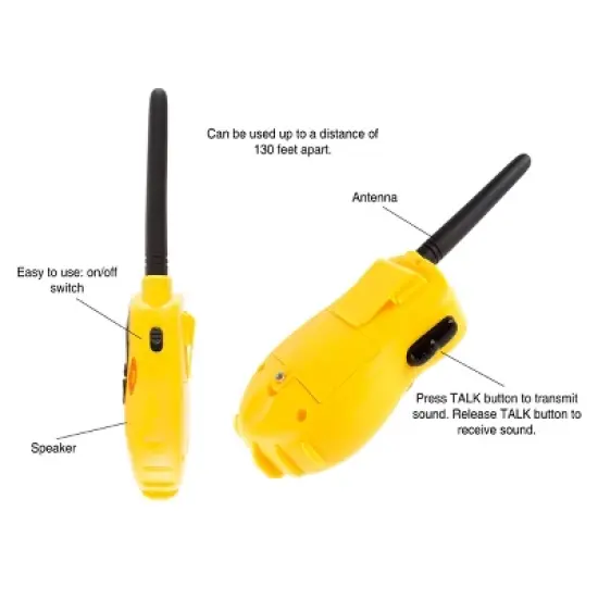 Toy Time Kids' Walkie Talkies - Set of 2, Yellow image {3}