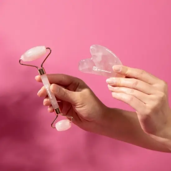 Face Roller & Gua Sha Tool Kit, Anti-Aging Facial Roller for Wrinkles, Puffiness & Lymphatic Drainage, Jade Gua Sha for Face & Skin Detox, M3 image {1}