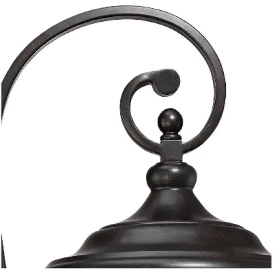 Franklin Iron Works Carriage Outdoor Wall Light Fixture Bronze LED 26 3/4" Clear Seedy Glass for Post Exterior Barn Deck House Porch Yard Posts Patio image {2}