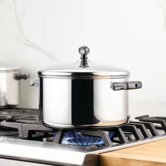 Farberware Classic Series 6qt Stainless Steel Stockpot with Lid SIlver image {2}