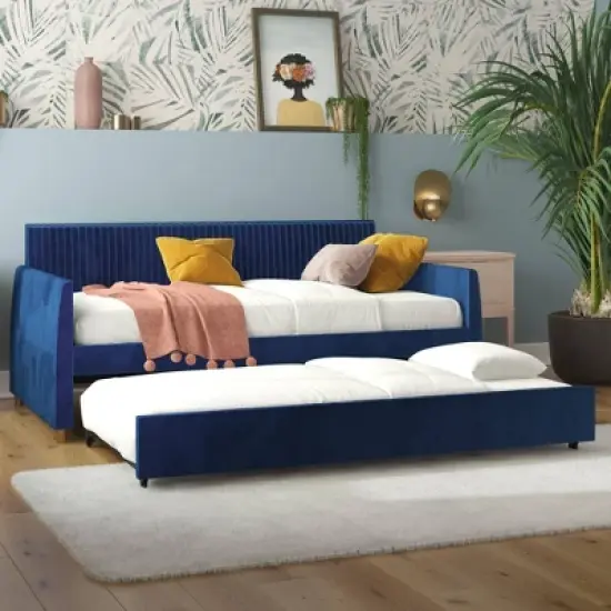 Twin Daphne Upholstered Daybed with Roll Out Trundle - Mr. Kate image {2}